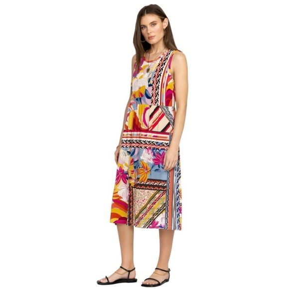 Johnny Was Rachel May Easy Fit Jersey Knit Colorful Tank Dress Women’s Small - Picture 3 of 14